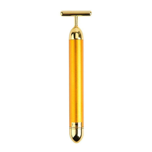 24K Gold Energy Beauty Bar Electric Facial Massage Roller